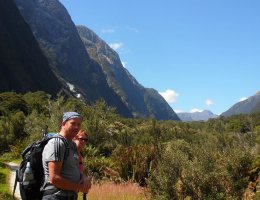 Looking back down the track